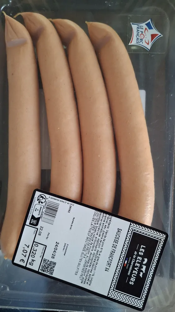 SAUCISSE DE FRANCFORT X4