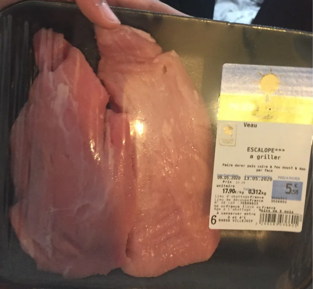 Escalope a griller