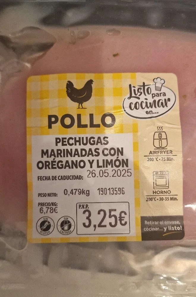 Pechugas De Pollo Marinadas Con Oregano Y Limon