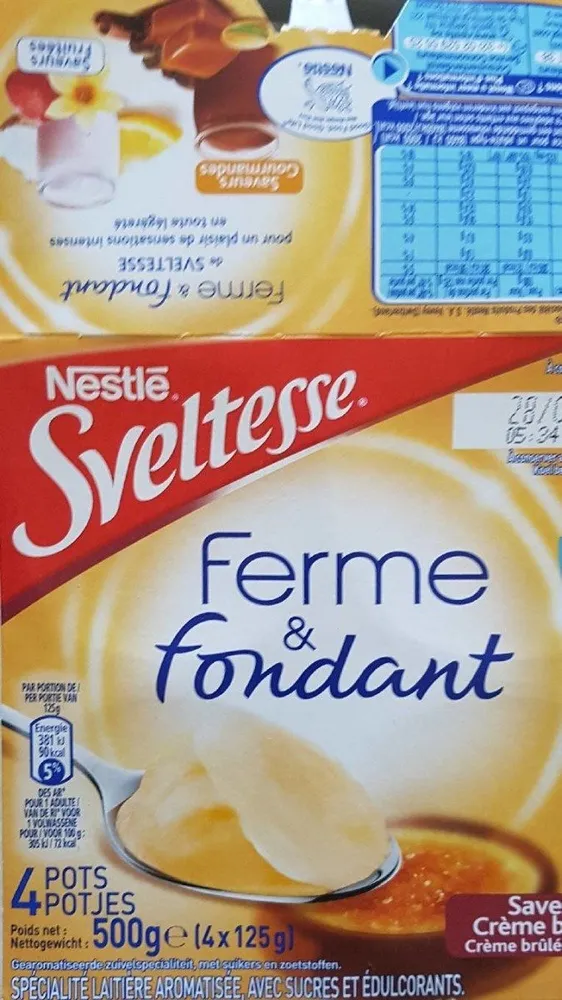 Sveltesse ferme fondant saveur crème brûlée