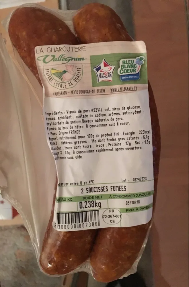 2 saucisses fumées