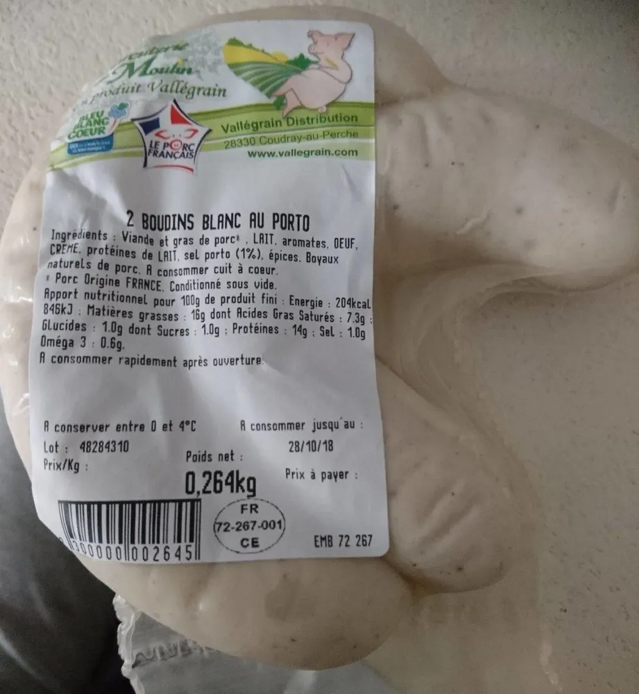 2 boudins blancs au porto