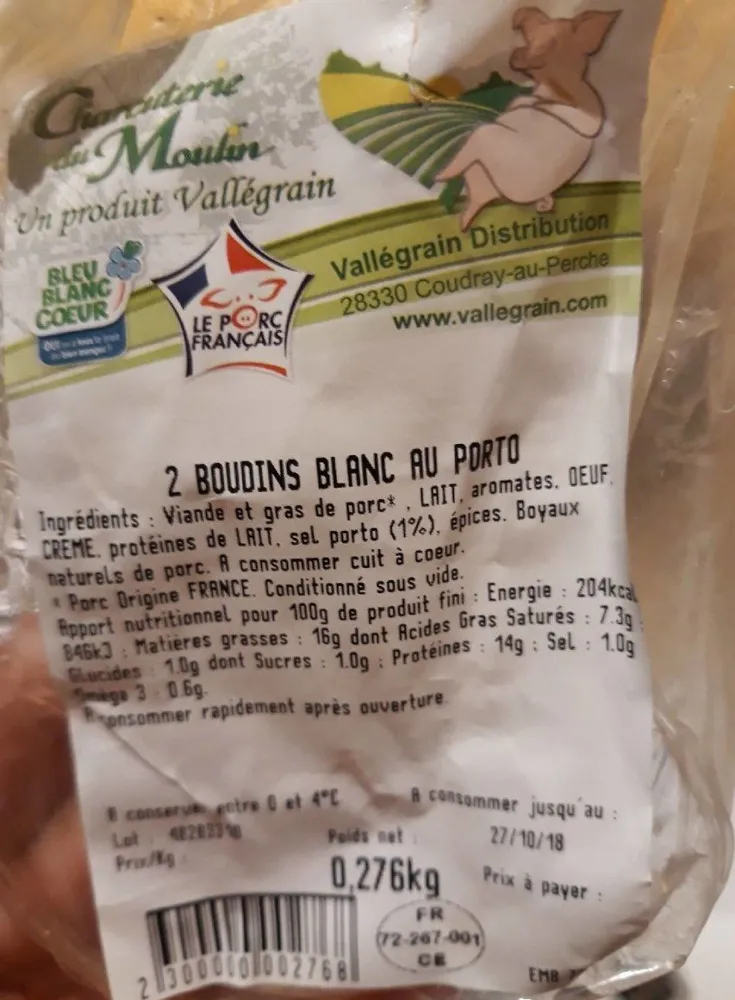 Boudin blanc au porto
