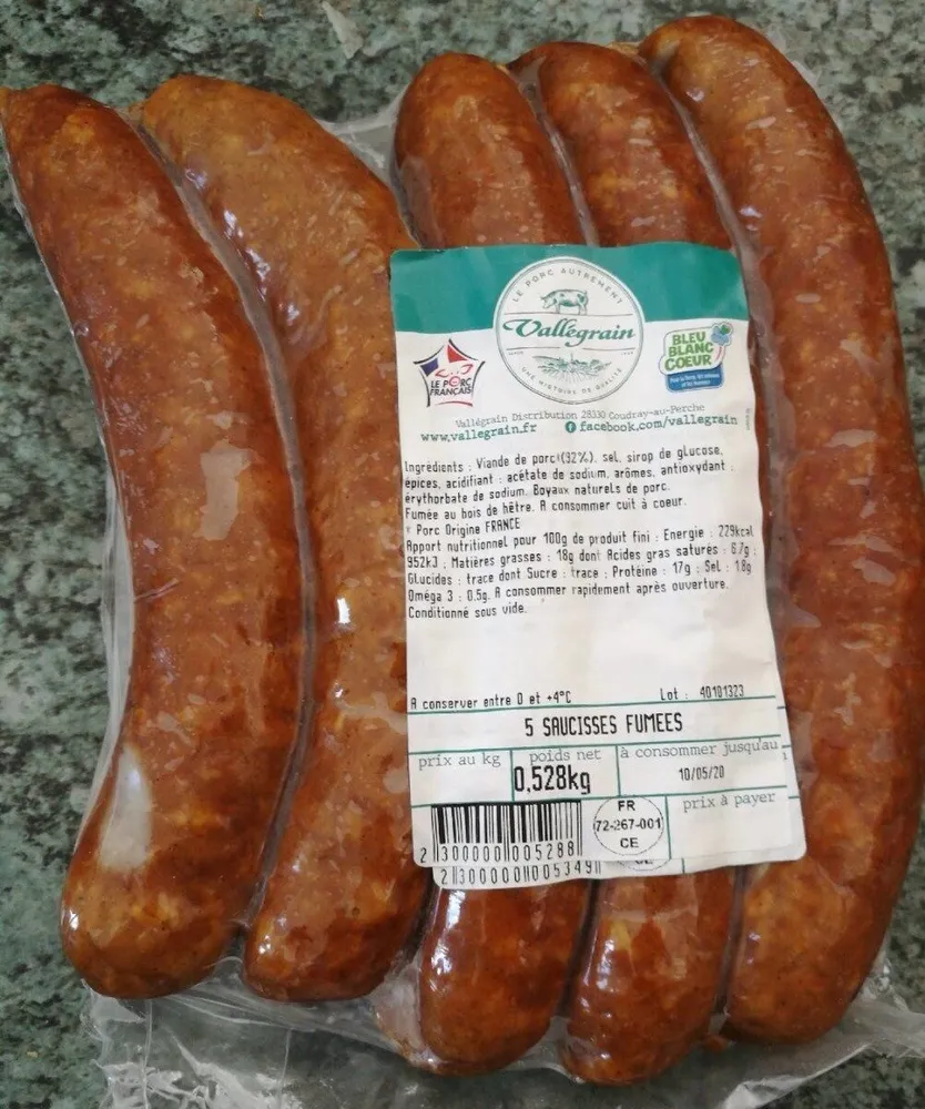 5 saucisses fumées