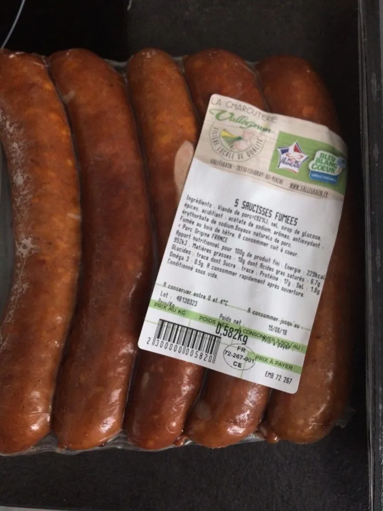 Saucisses fumées x5