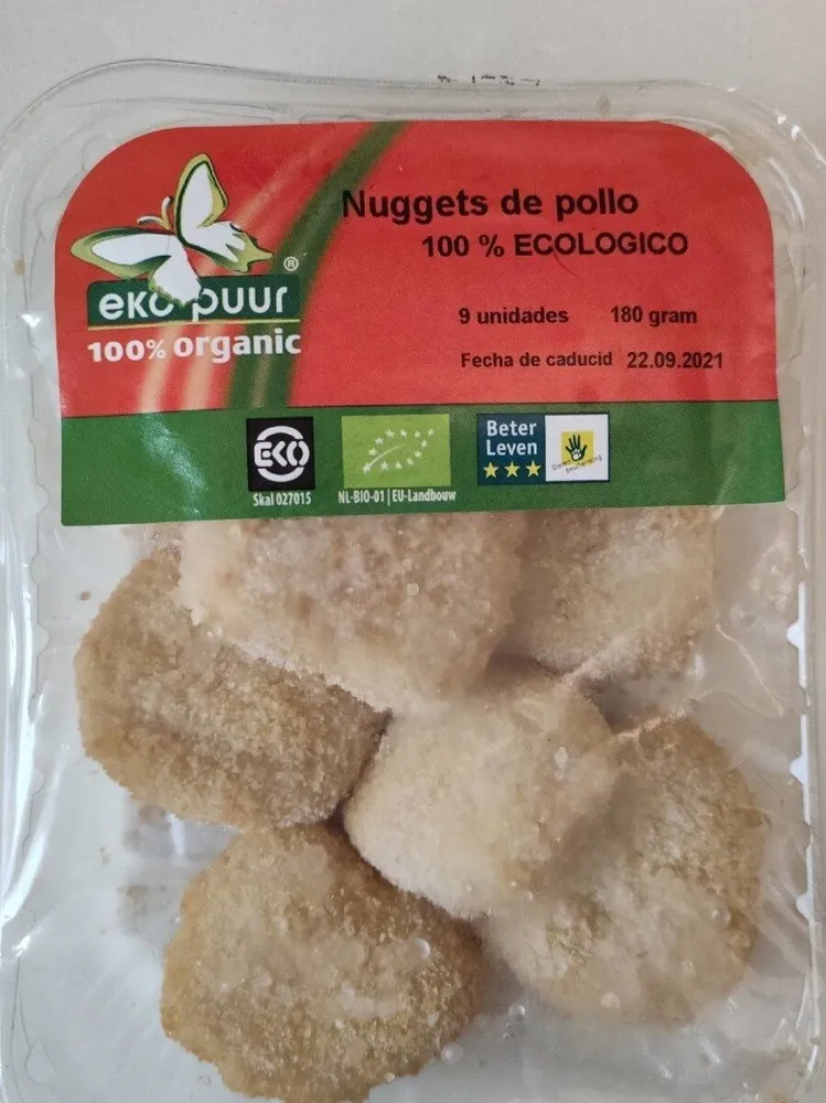 Nuggets de pollo 100% ecológico