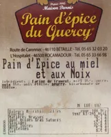 Pain d'épices du Quercy au miel et aux noix