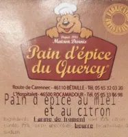 Pain d'épices au miel et au citron