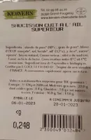 Saucisson cuit à l'ail superieur