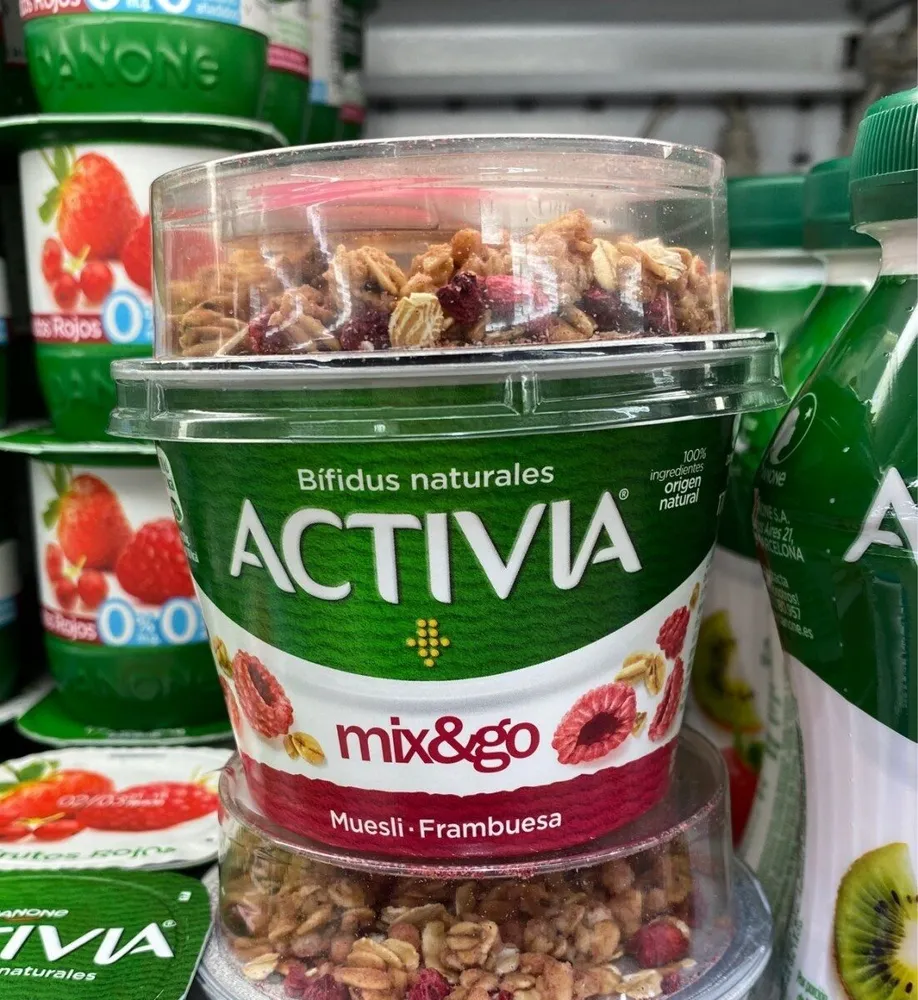 Activia MIX&GO Muesli Frambuesa