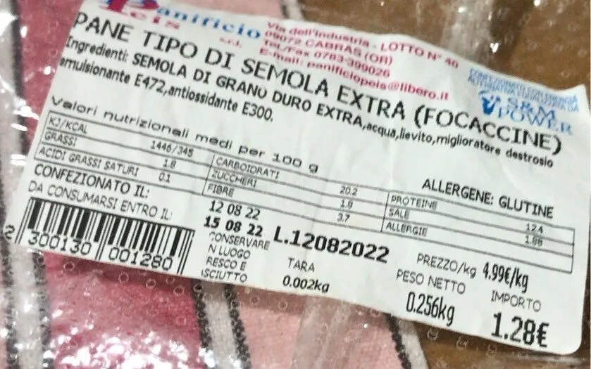 Pane di semolaextra focaccine