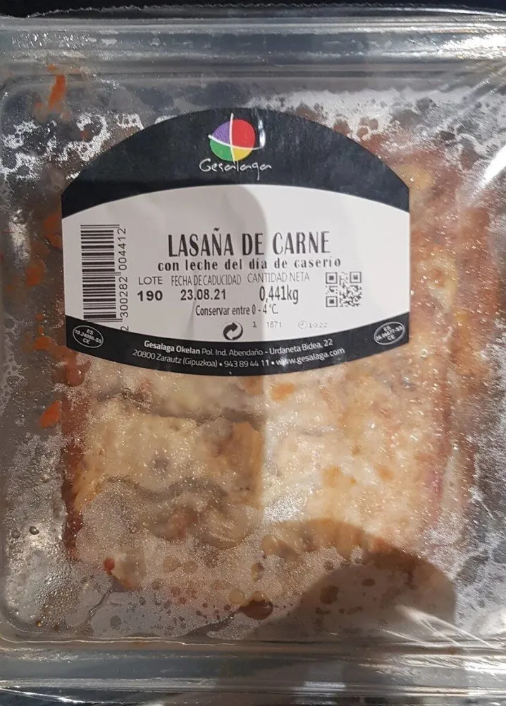 Lasaña de carne