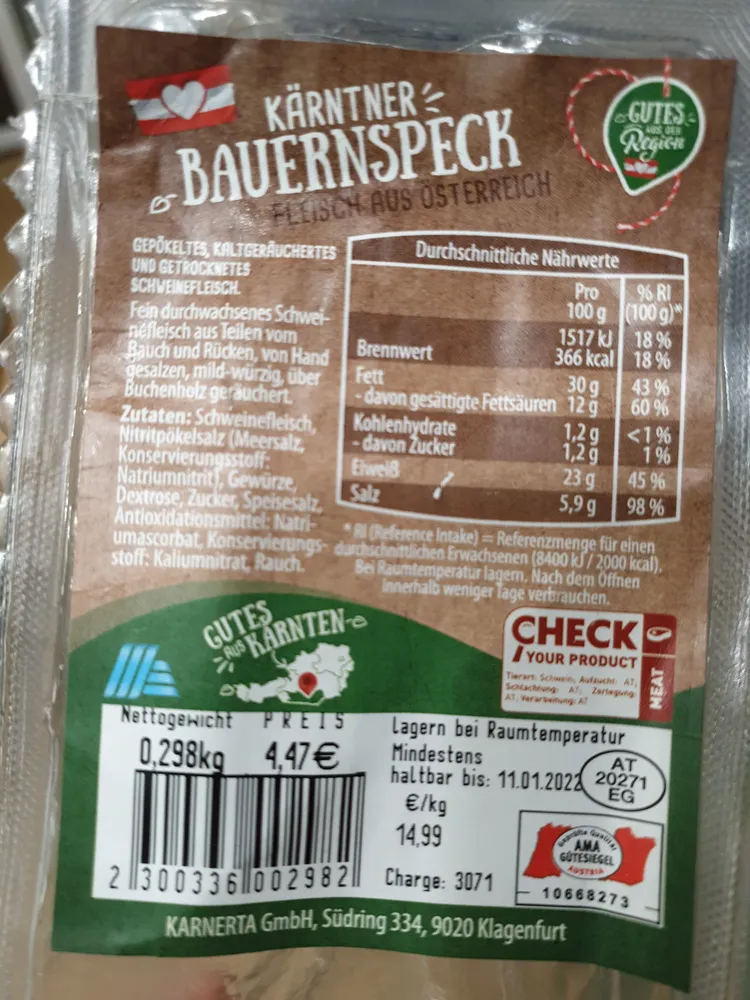 Kärntner Bauernspeck