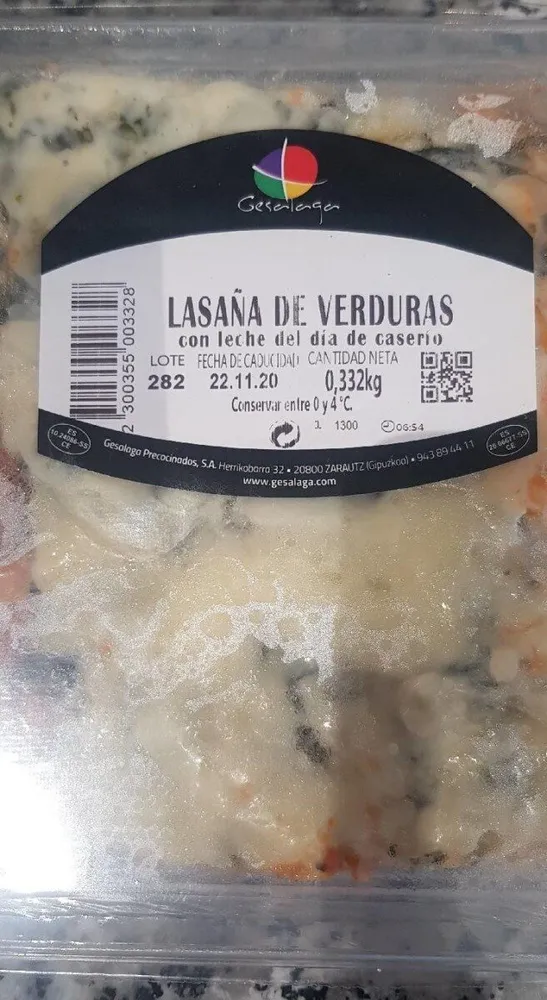 Lasaña de verduras