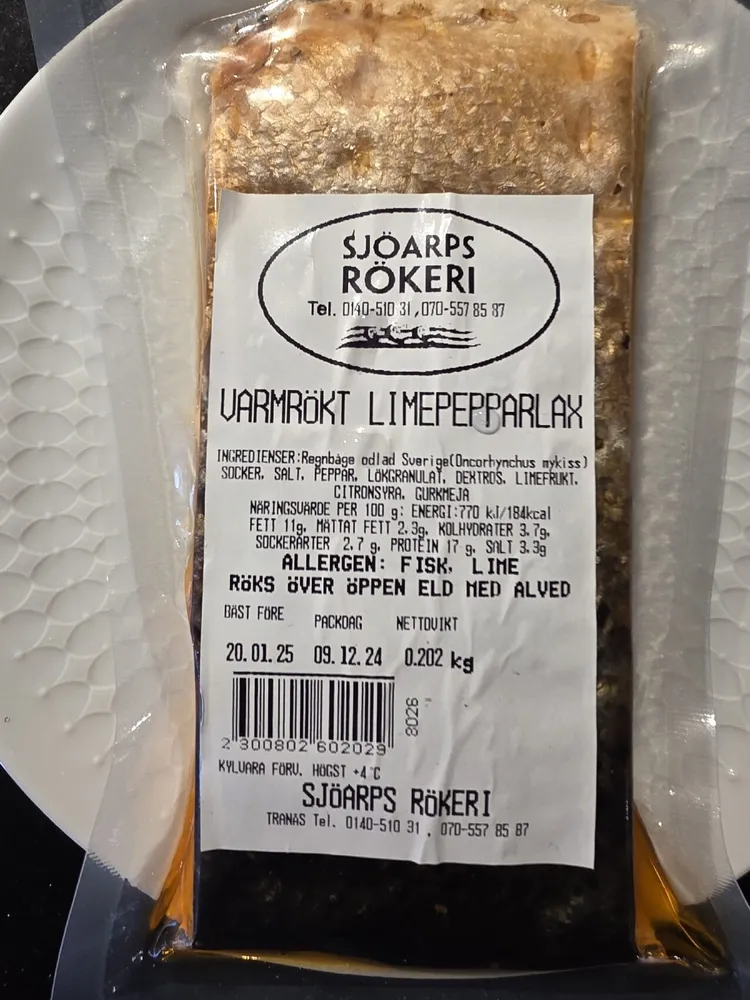 Varmrökt Limepepparlax