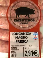 EMBUTIDOS CERDO LONGANIZA MAGRO FRESCA