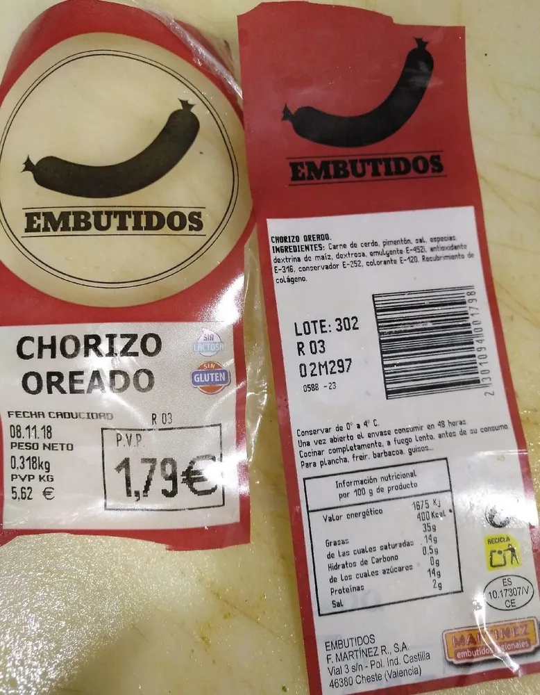 Chorizo oreado