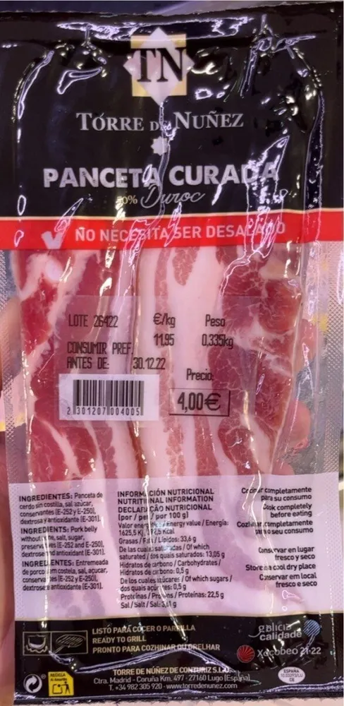 Panceta Curada