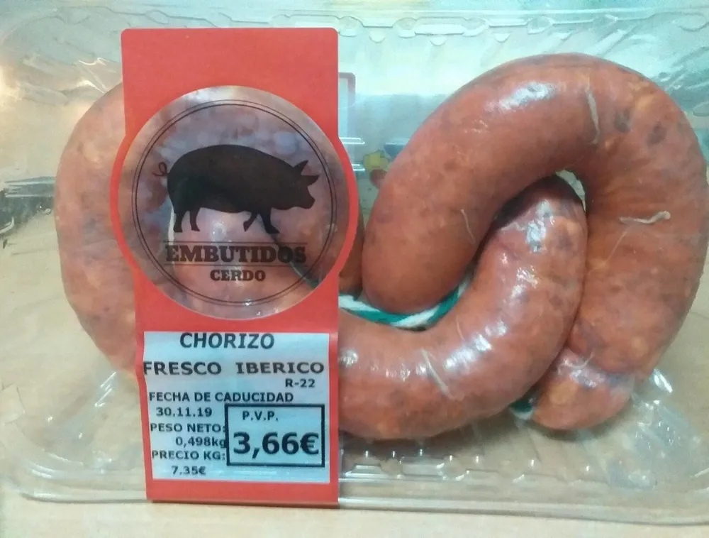 Chorizo fresco de cerdo ibérico