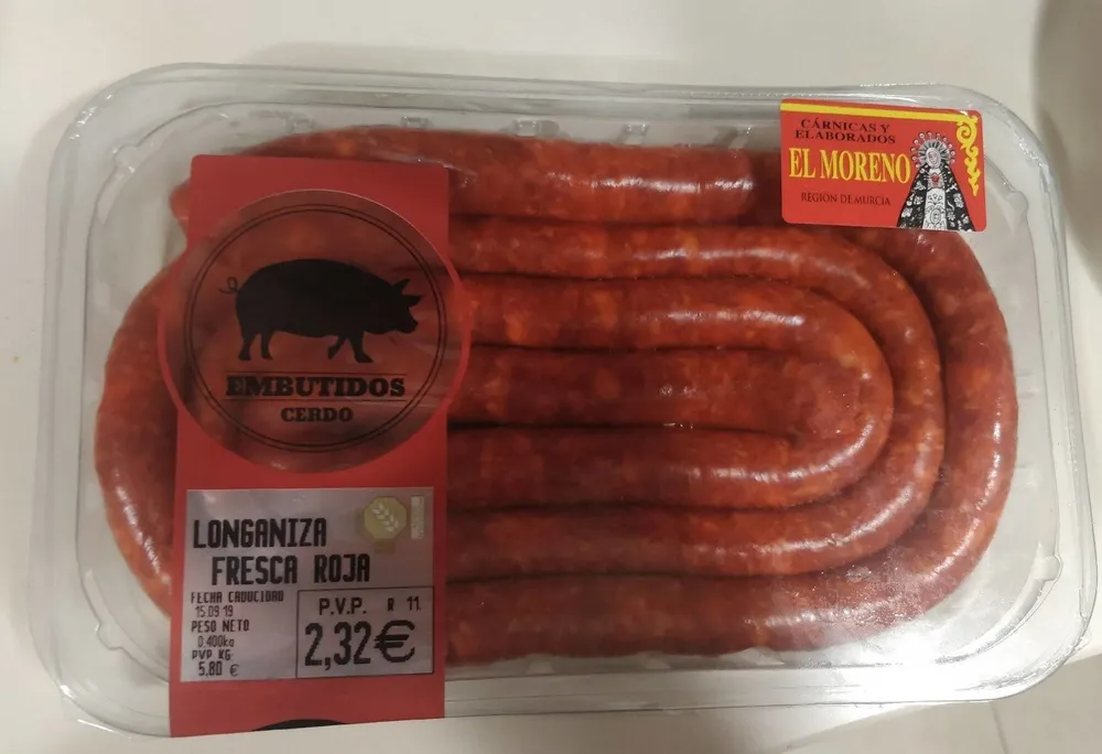 Longaniza fresca roja