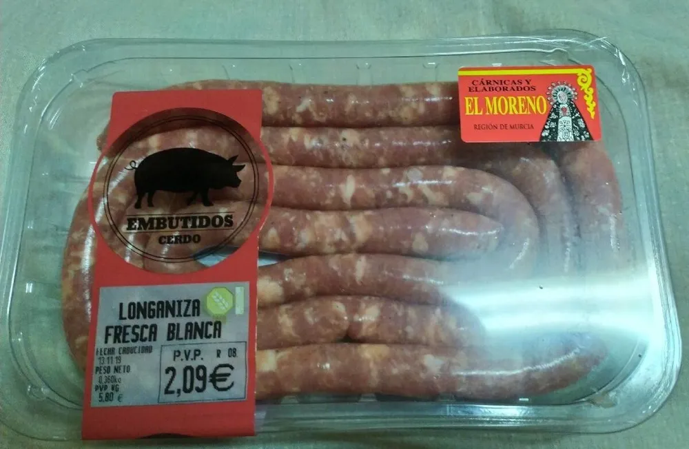 Longaniza fresca blanca