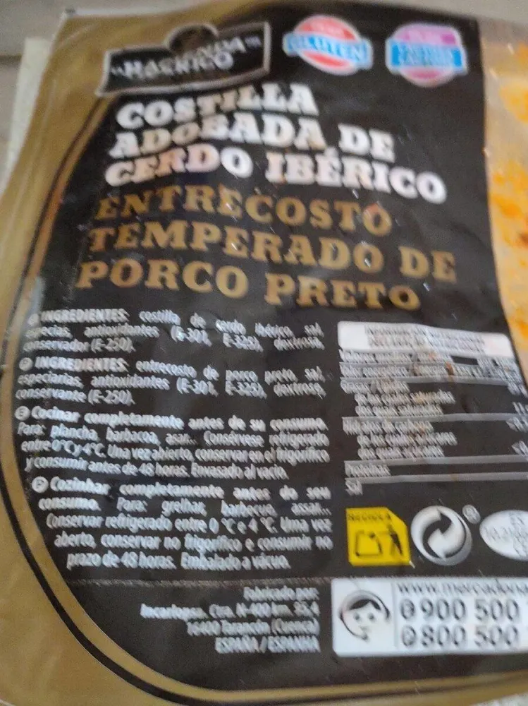 Costillas adobada de cerdo ibérico