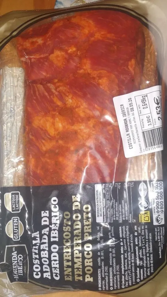 Costilla adobada de cerdo ibérico