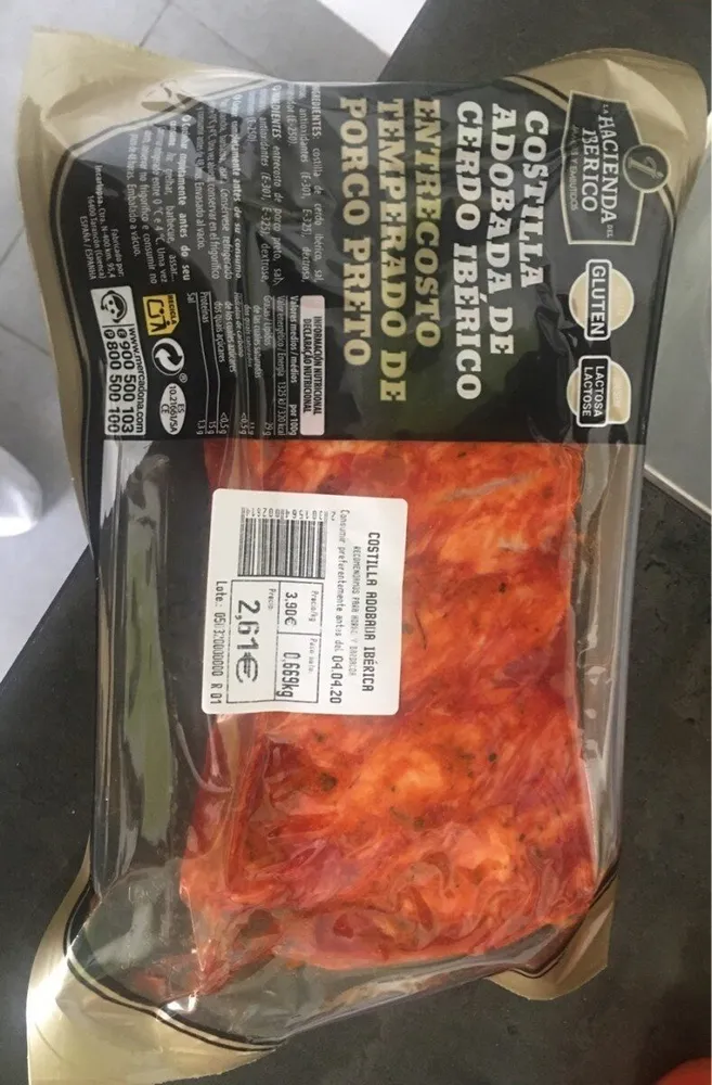 Costilla adobada de cerdo iberico