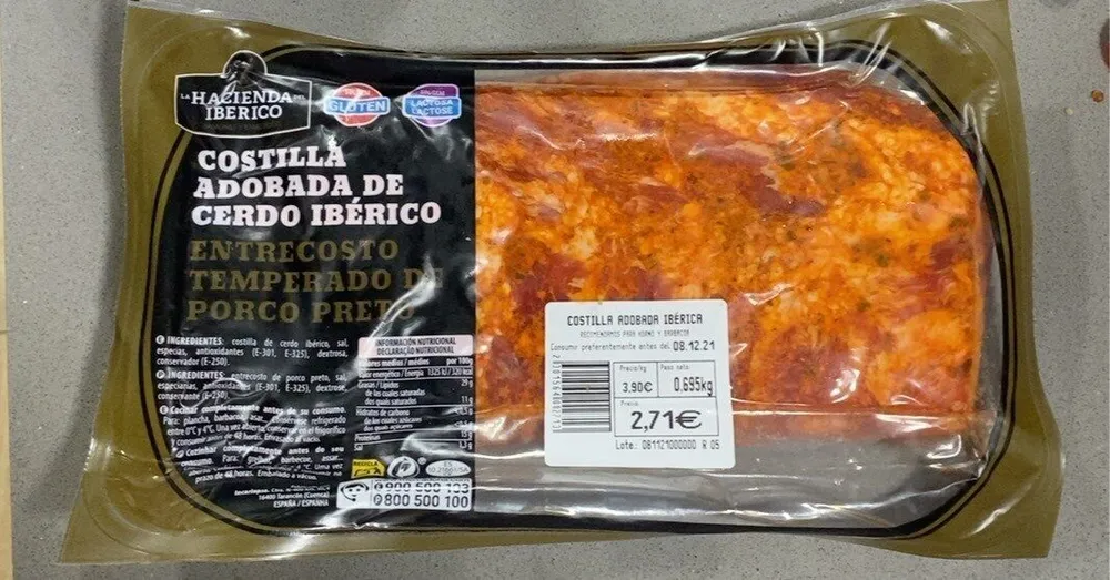 Costilla adobada de cerdo iberico
