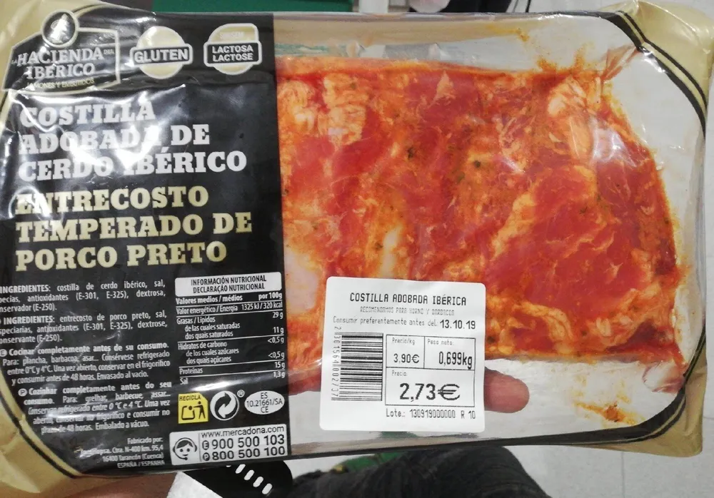 Costilla de cerdo iberico