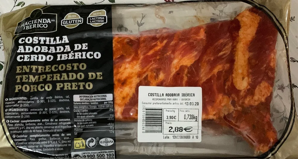 Costilla adobada cerdobiberico