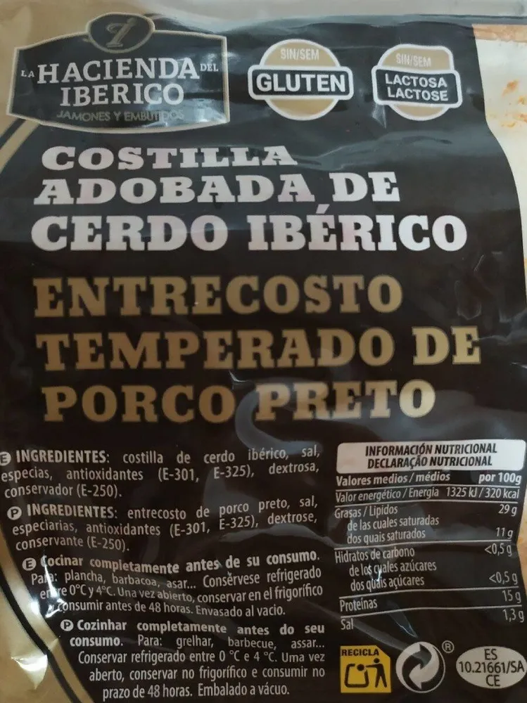 Costilla Adobada de Cerdo Ibérico