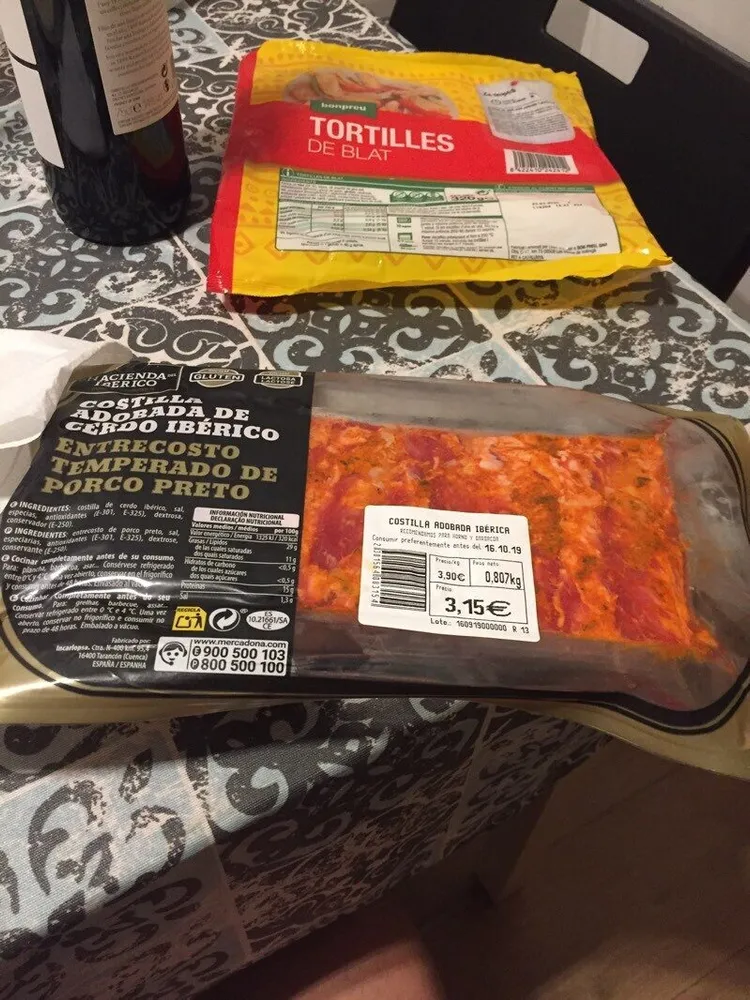 Costilla adobada cerdo ibérico