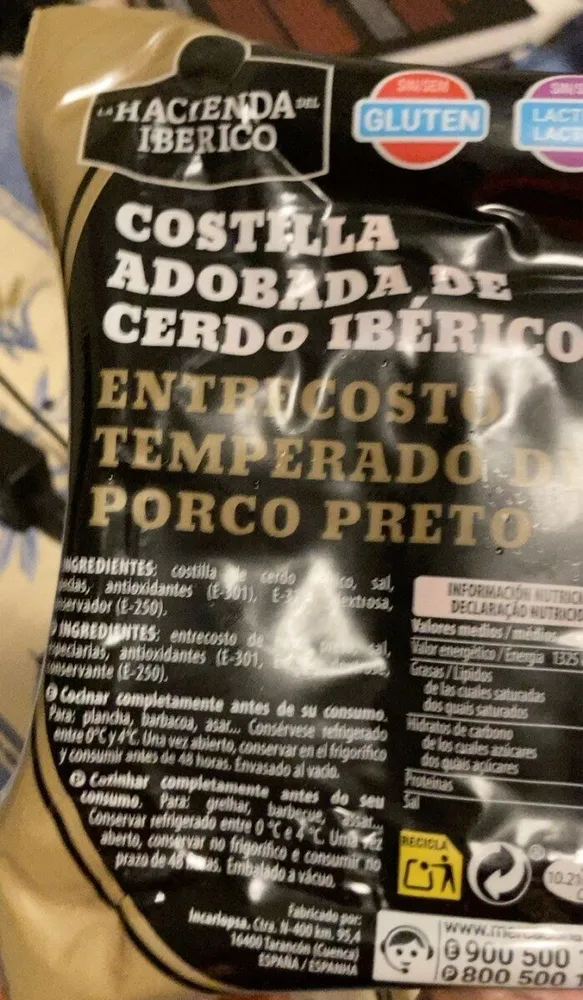 Costilla adobada de cerdo ibérico