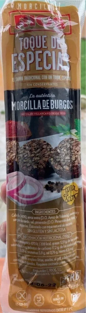 MORCILLA DE BURGOS TOQUE DE ESPECIAS