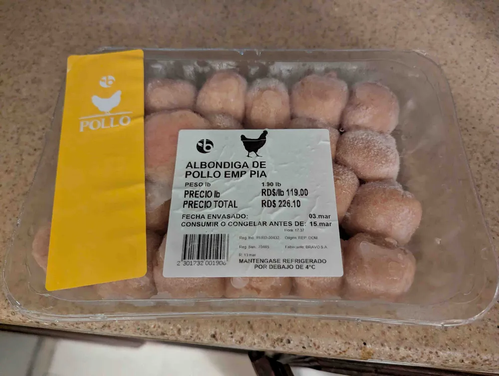 Albóndigas de pollo emp