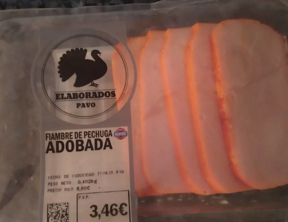 Fiambre de pechuga adobada