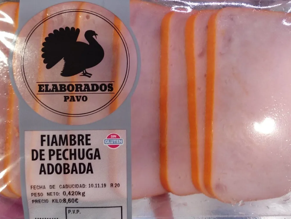Fiambre de pechuga de pavo adovada