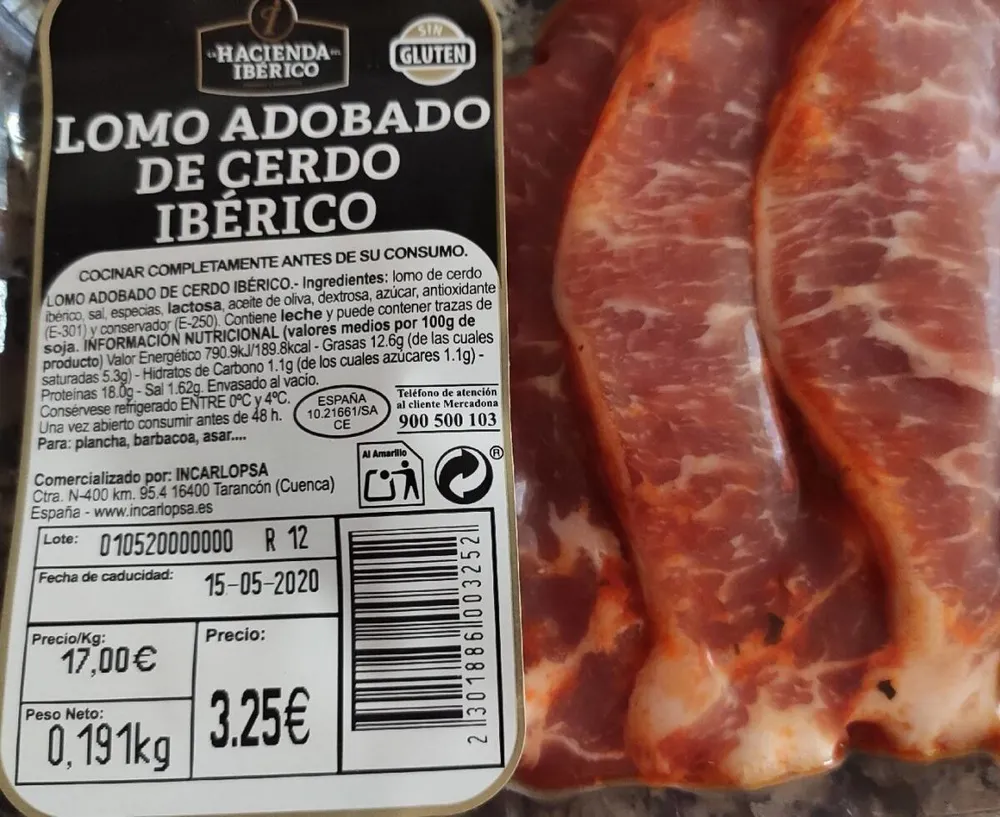 Lomo adobado de cerdo iberico