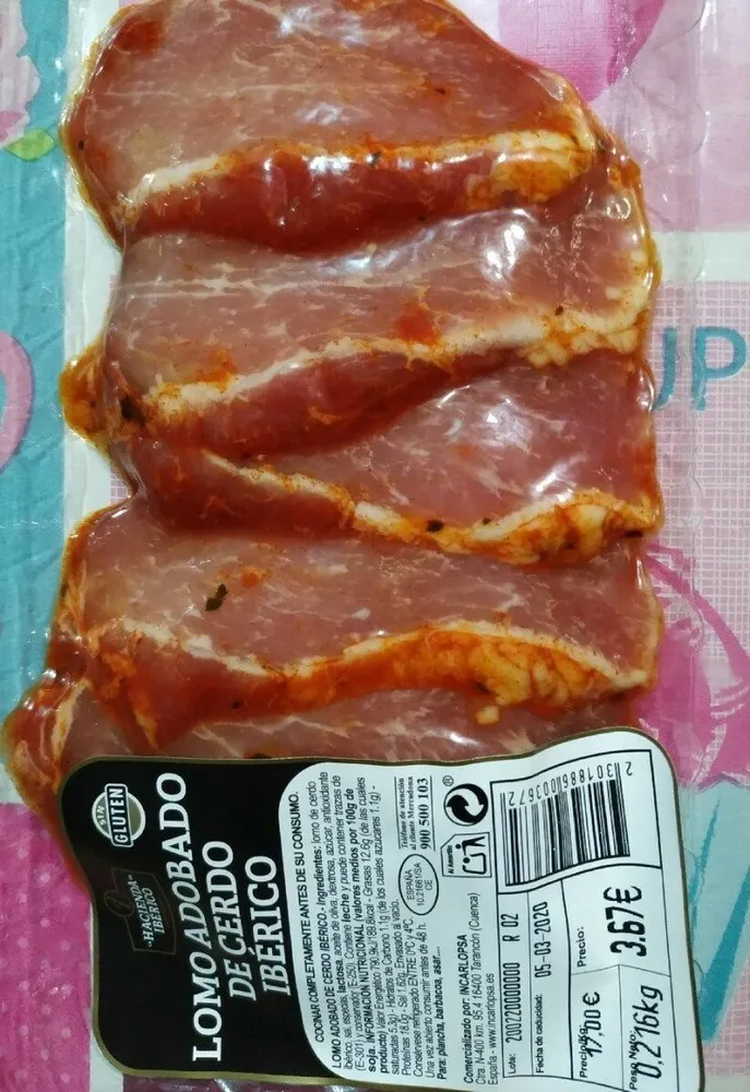 Lomo adobado de cerdo ibérico