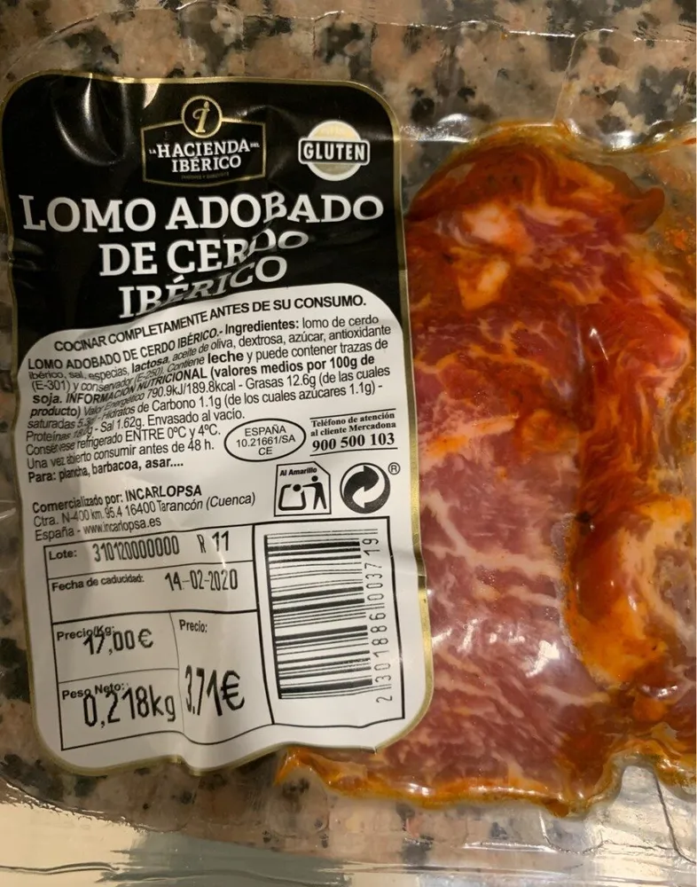 Lomo adobado de cerdo iberico