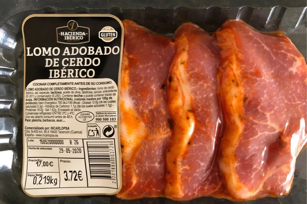 Lomo adobado de cerdo ibérico