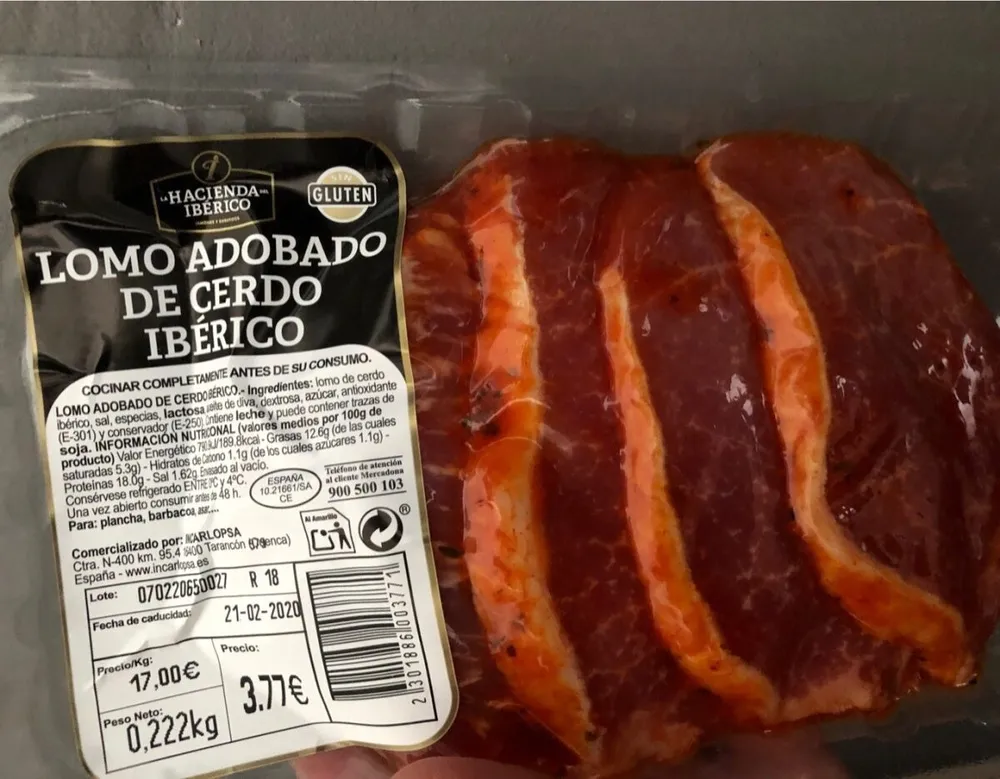 Lomo adobado de cerdo ibérico