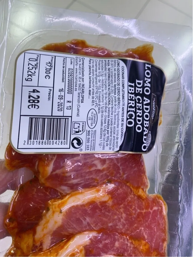 Lomo adobado cerdo ibérico
