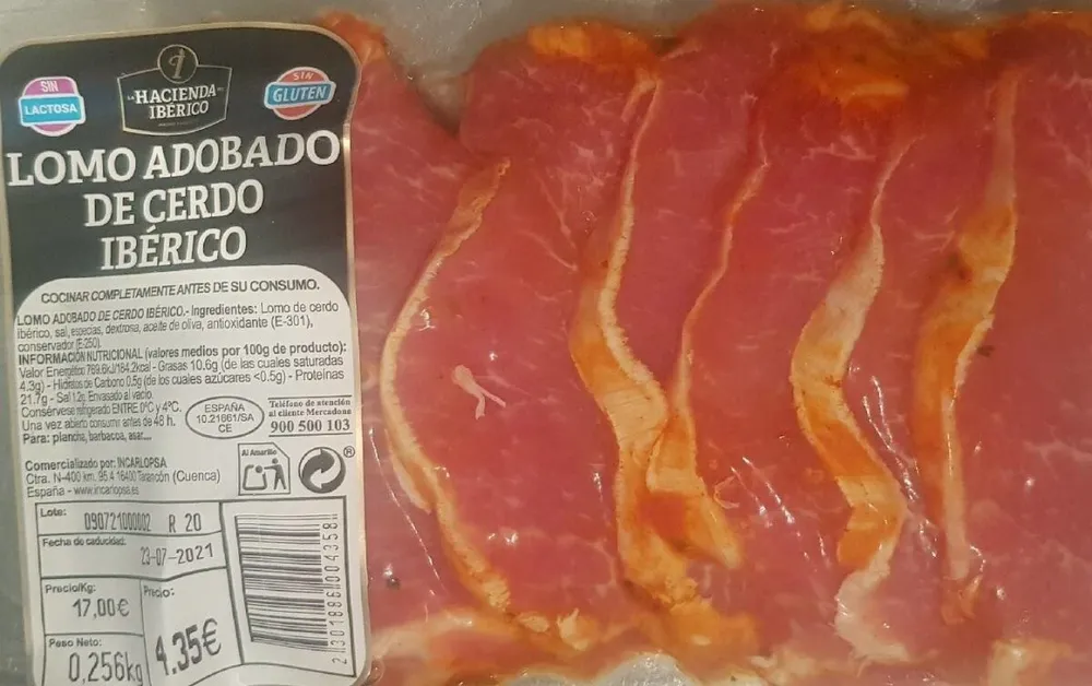 Lomo adobado de cerdo ibérico