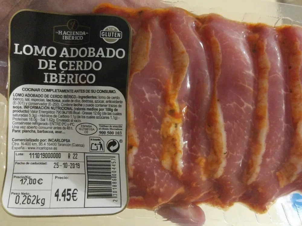 Lomo adobado de cerdo Ibérico