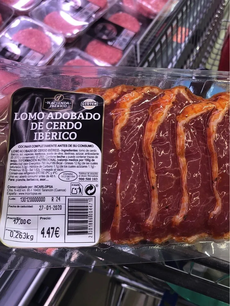 Lomo adobado cerdo iberico