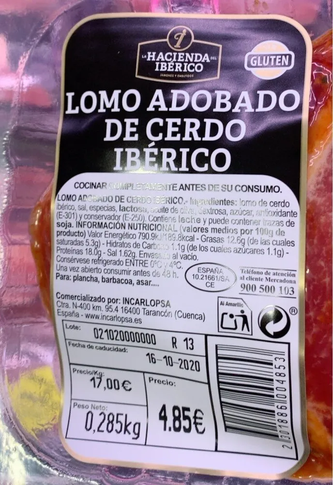 Lomo adobado de cerdo adobado