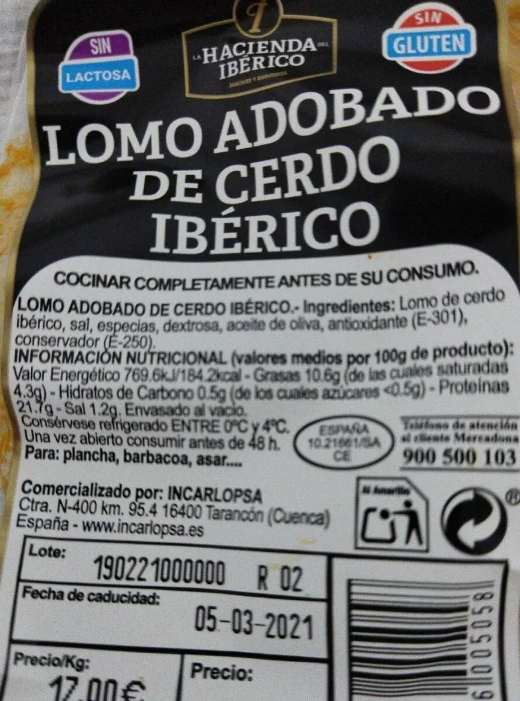 Lomo adobado iberico