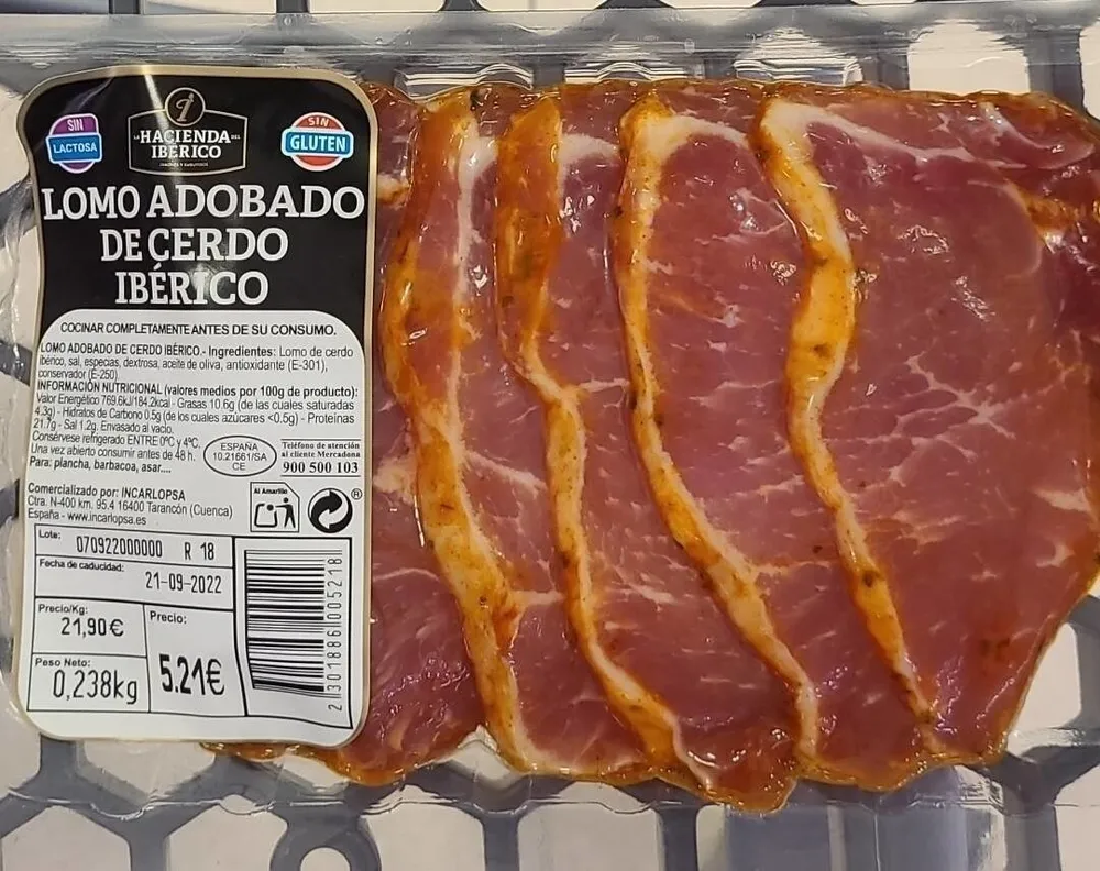 Lomo adobado de cerdo ibérico